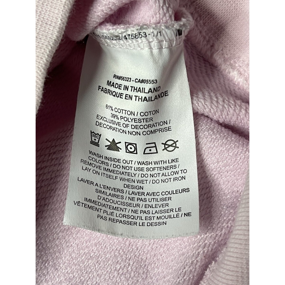 Nike Dri-FIT Cropped Sweatshirt Women's Med Pink Training Crew Swoosh DJ0774-663 - Picture 4 of 10